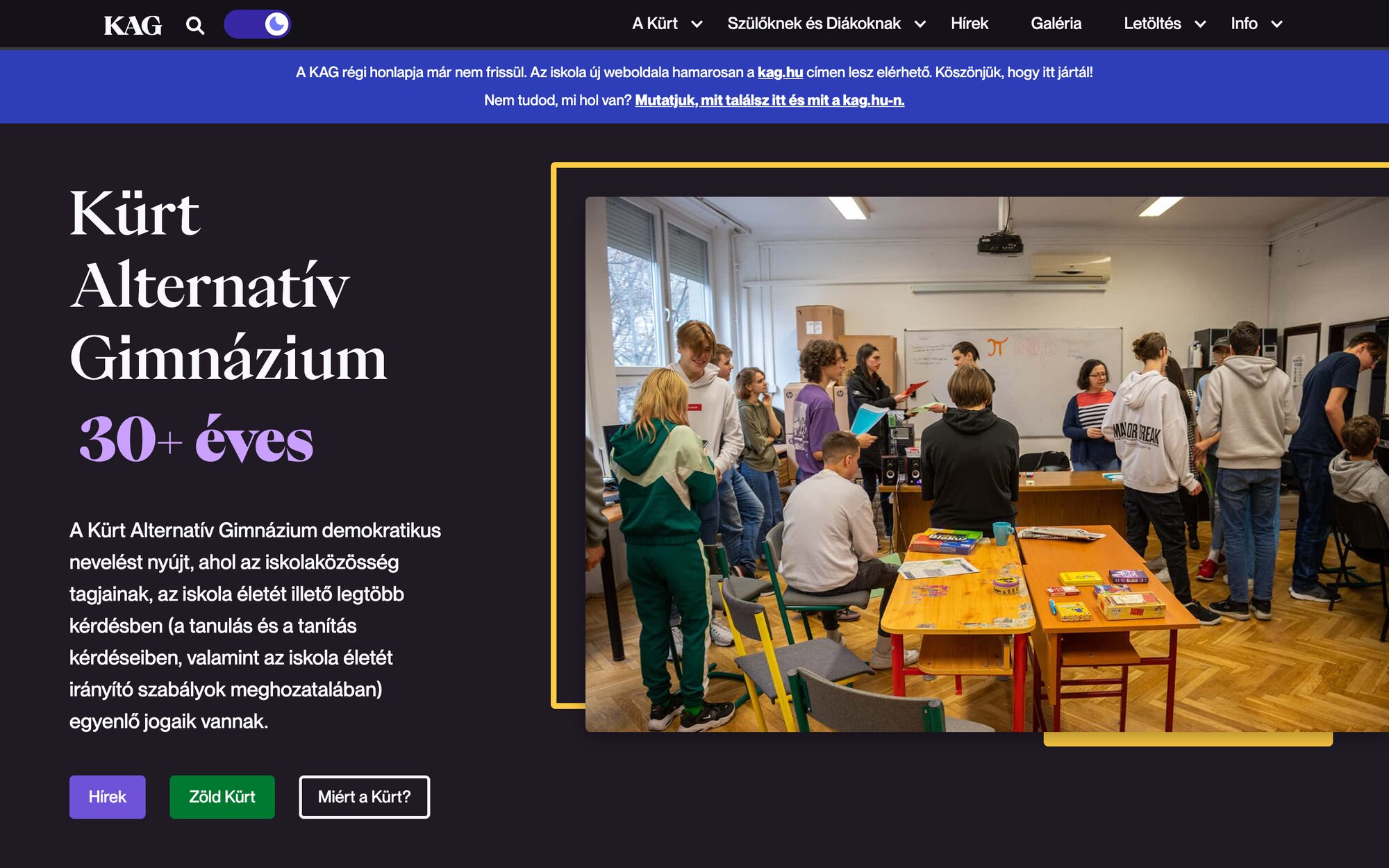 The kag.info.hu home page